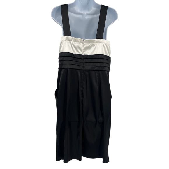 NW Collection Satin Rosette Dress 8 Holiday Old Money Monochrome Audry Hepburn - Picture 5 of 9